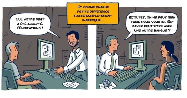 Cette petite bande dessinée explique de manière choquante de réalisme pourquoi l'égalité des chances n'existe pas