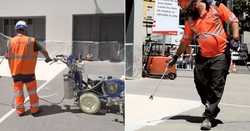 Pour lutter contre la canicule, la ville de Lyon teste une peinture anti-chaleur sur ses trottoirs 