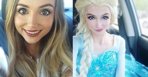 15 photos de cette fille qui fait tout pour ressembler aux princesses Disney, la 8 est impressionnante !