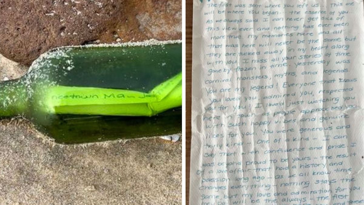 Cette lettre bouleversante d'un fille à son père décédé retrouvée dans une bouteille à la mer, lancée à plus de 6000 km