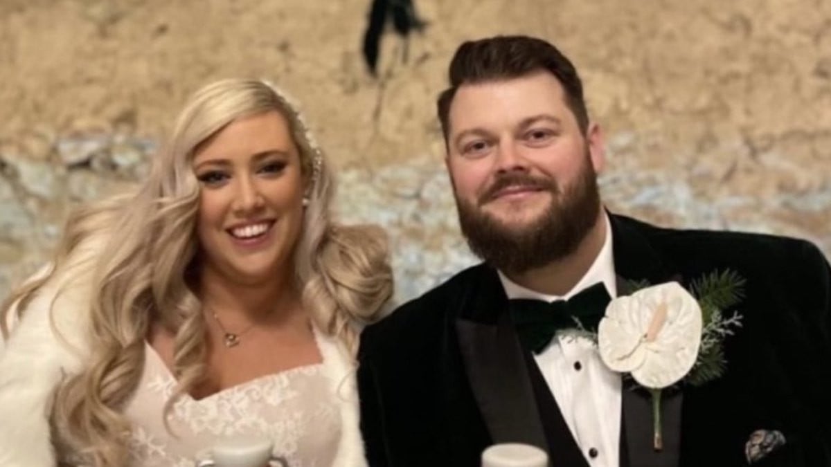 Freya et son époux le jour de leur mariage 