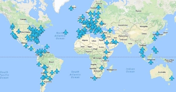 Indispensable pour vos voyages : la carte de tous les codes wifi des aéroports, dans le monde