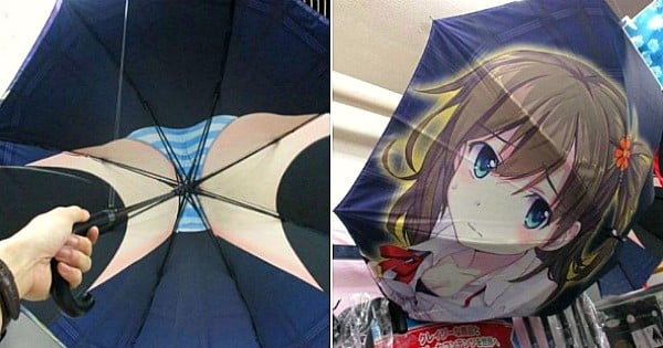 Ce parapluie d'un goût douteux serait interdit en France ! Découvrez vite pourquoi...