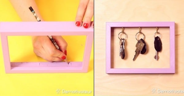 DIY : Faites-vous un cadre porte-clés tout simple, pour en finir avec les oublis !