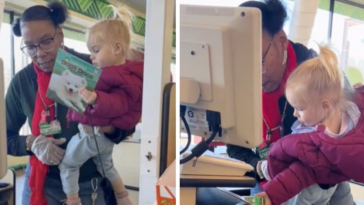 VIDÉO : une fillette fait une crise dans un magasin, cette caissière la réconforte de la plus adorable des manières