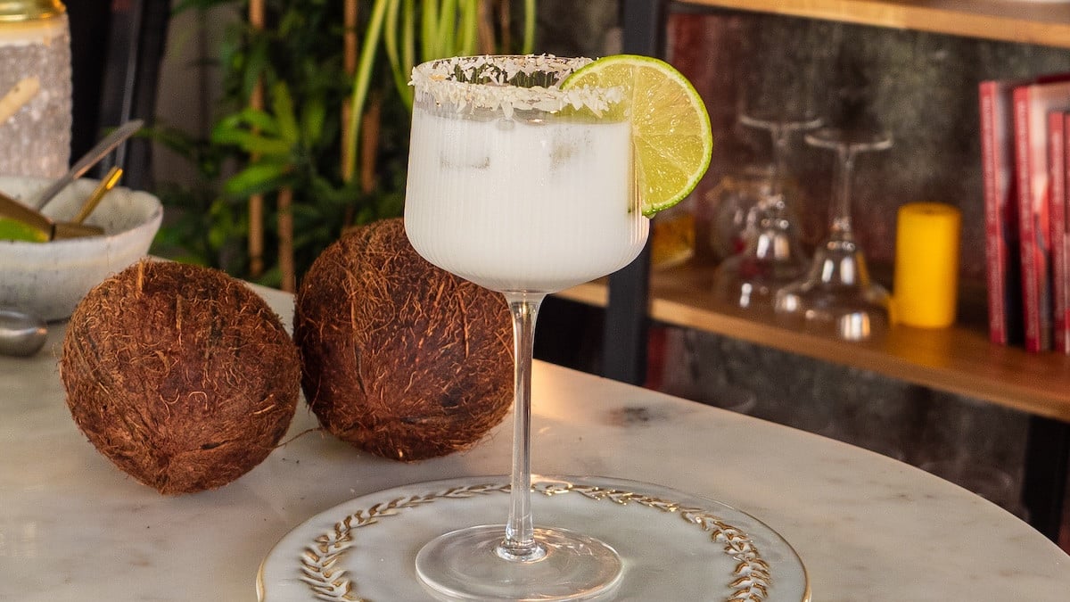 Cocktail margarita à la noix de coco