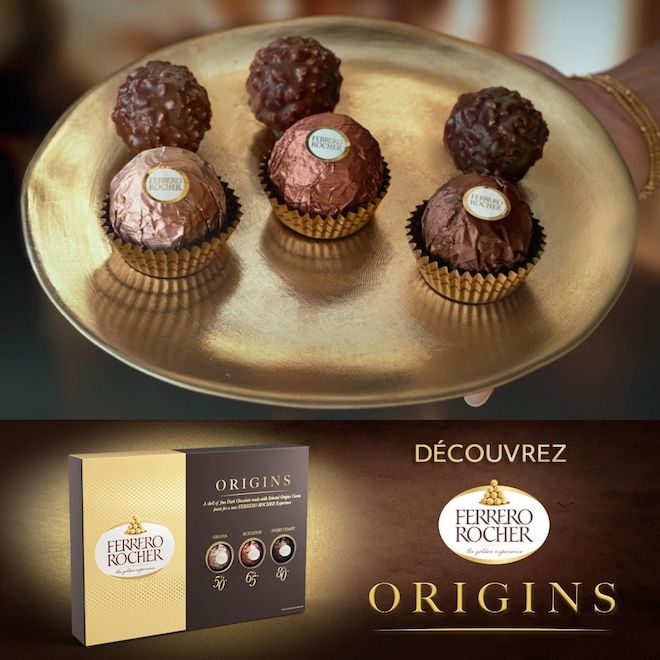 Ferrero Rocher sort pour la première fois un assortiment 100% chocolat noir  pour les plus gourmands !