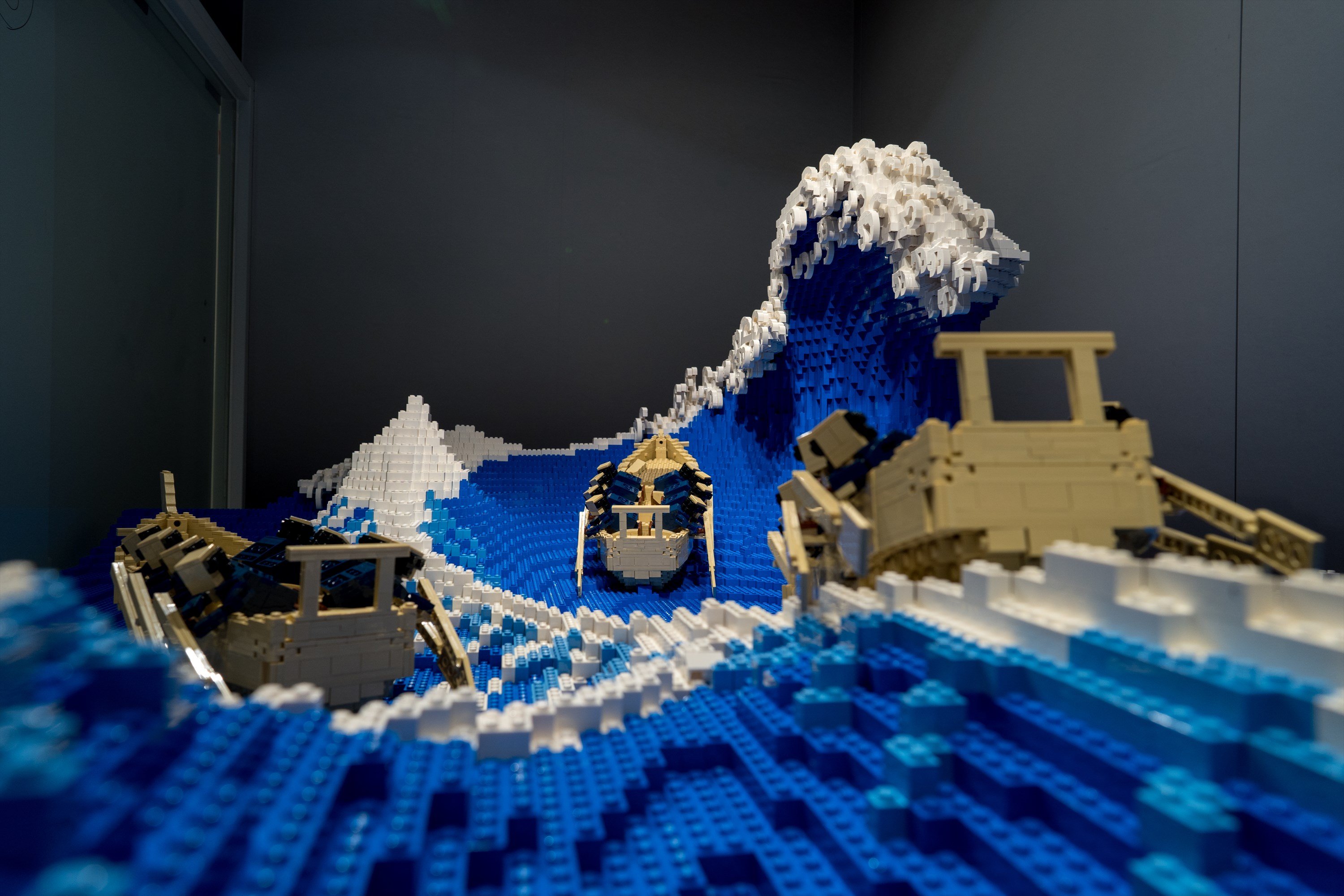 Tableau 2x3 'La grande vague de Kanagawa' - Pièce LEGO® customisée - Super  Briques