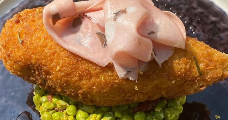 Cordon bleu à la farce de mozzarella et mortadelle