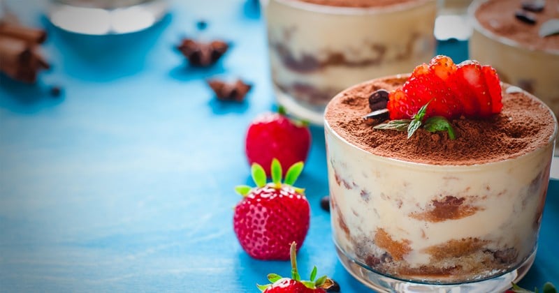 Tiramisu aux fraises et chocolat