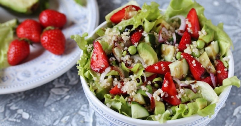 Salade de fraises et quinoa