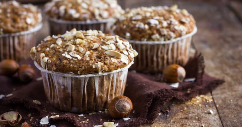 Muffins au chocolat et flocons d'avoine