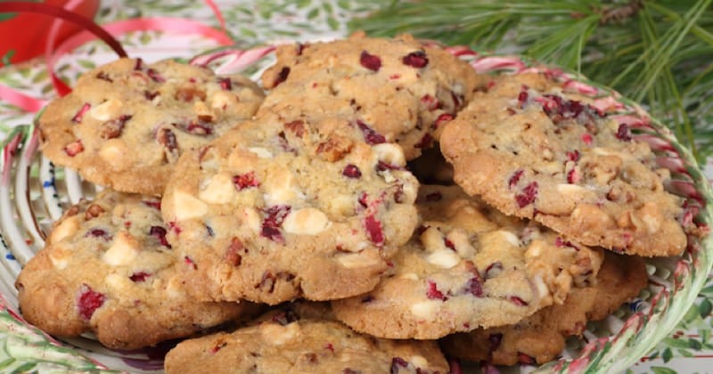 Cookies au chocolat blanc et cerises