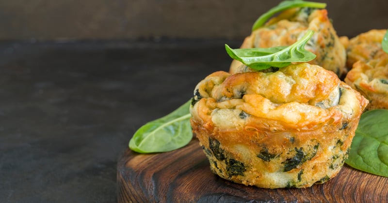 Muffins aux pommes de terre et épinards