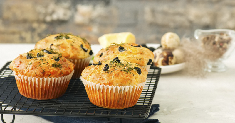 Muffins aux tomates séchées et olives