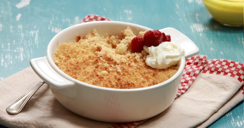 Crumble au fromage blanc 