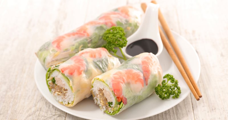 Rouleaux de printemps au poulet