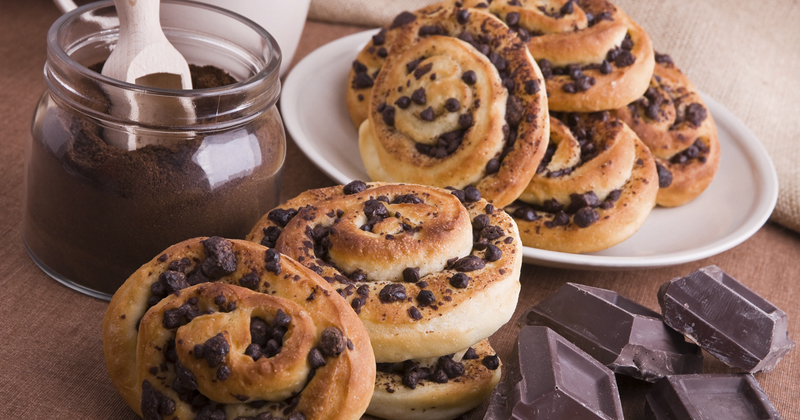 Brioches escargots aux pépites de chocolat