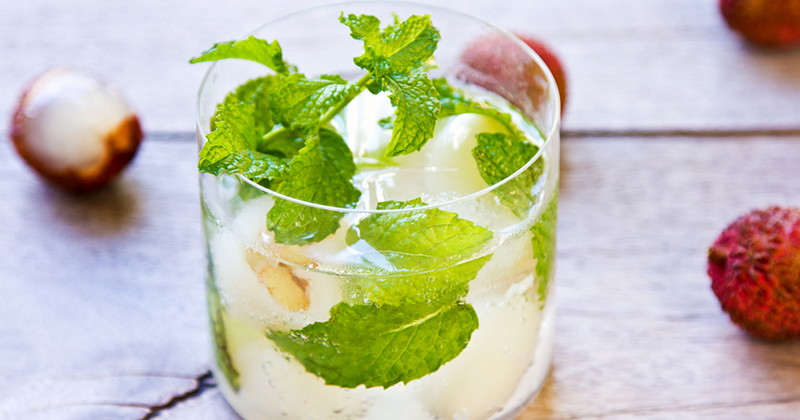 Mojito au litchi et gingembre