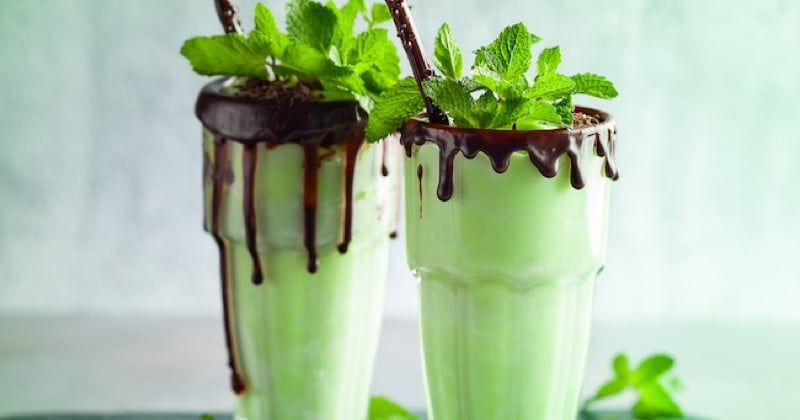 Milk-shake kiwi et menthe