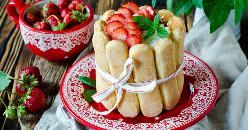 Mini charlottes aux fraises