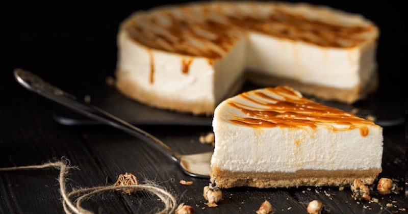 Cheesecake caramel et fleur d'oranger