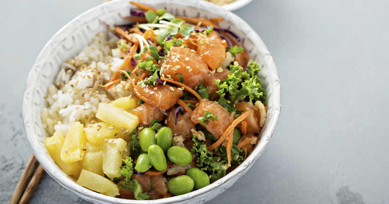 Pokebowl au saumon et à l'ananas