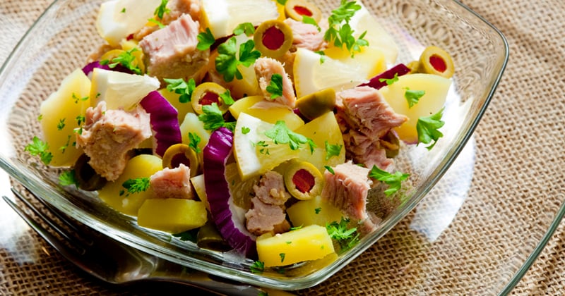 Salade de pommes de terre au thon