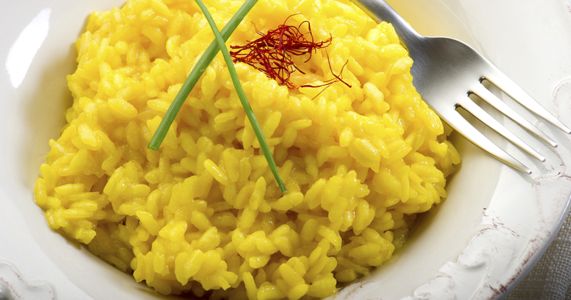 Risotto crémeux au safran