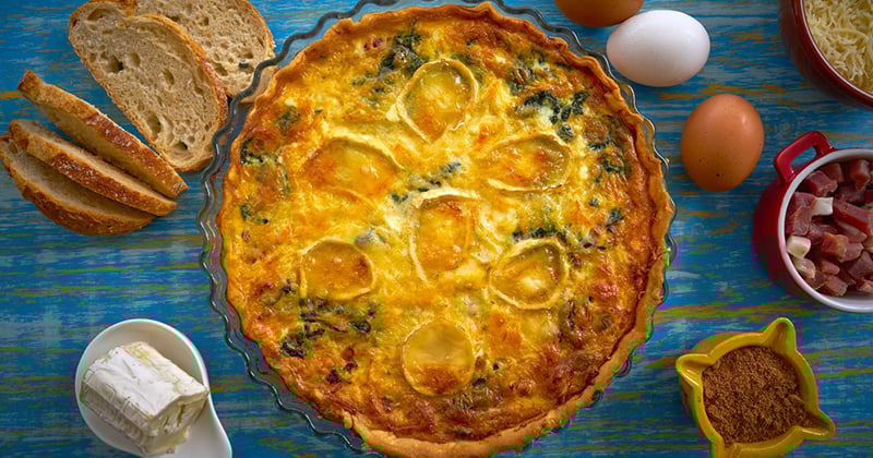 Quiche aux épinards et fromage de chèvre