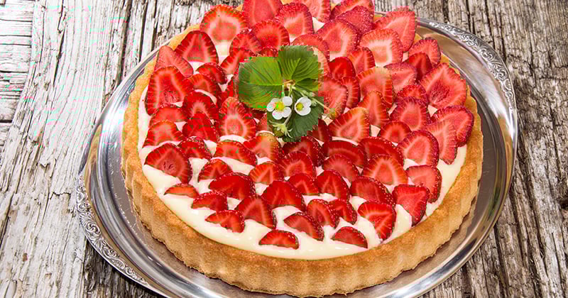 Tarte aux fraises à la crème pâtissière