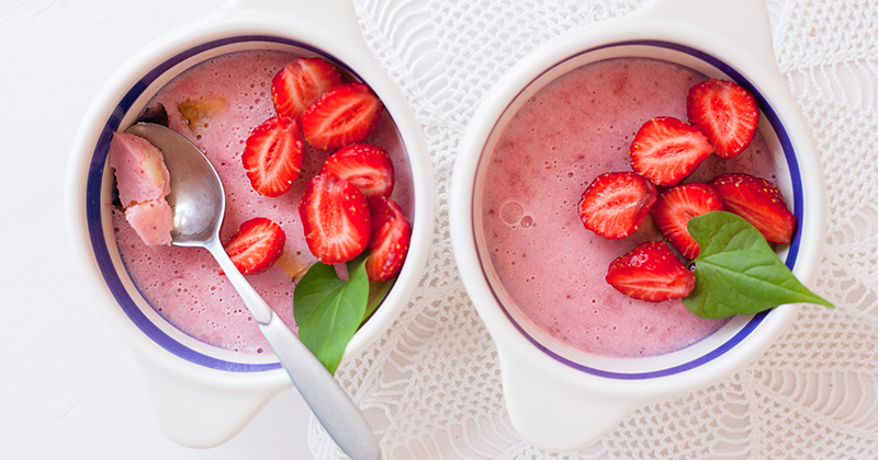 Soufflé glacé aux fraises