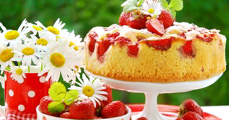 Gâteau au yaourt aux fraises