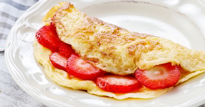Omelette soufflée aux fraises