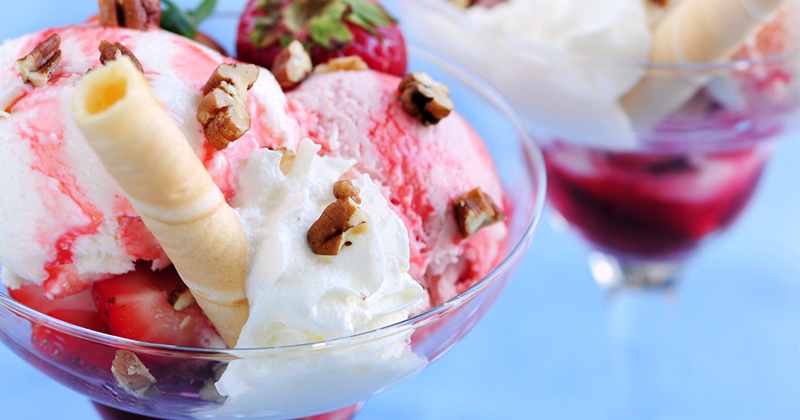 Sundae aux fraises