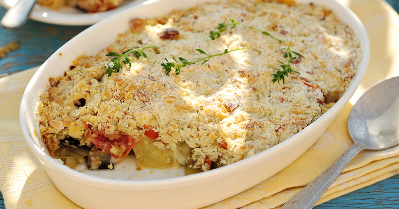 Crumble à la ratatouille