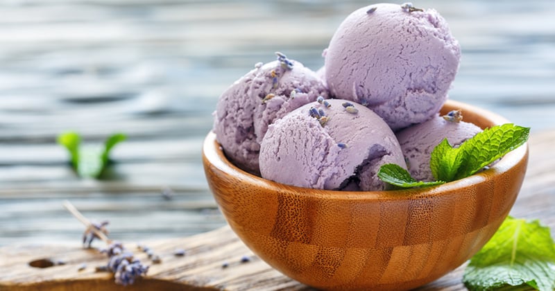 Glace à la lavande
