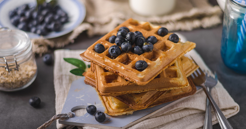 Gaufres aux myrtilles
