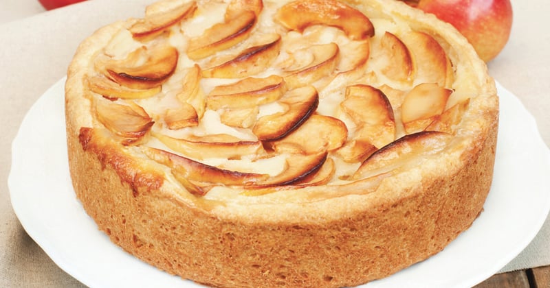 Gâteau aux pommes au fromage blanc