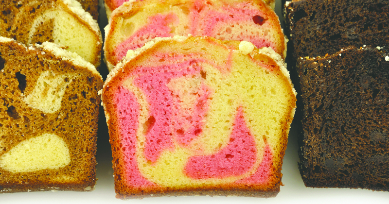 Cake marbré à la fraise