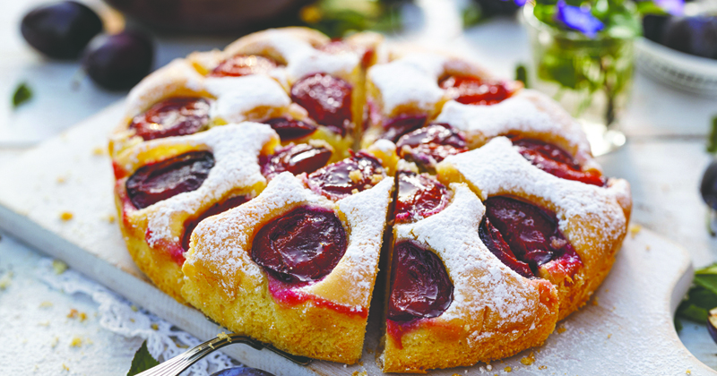 Gâteau moelleux aux prunes