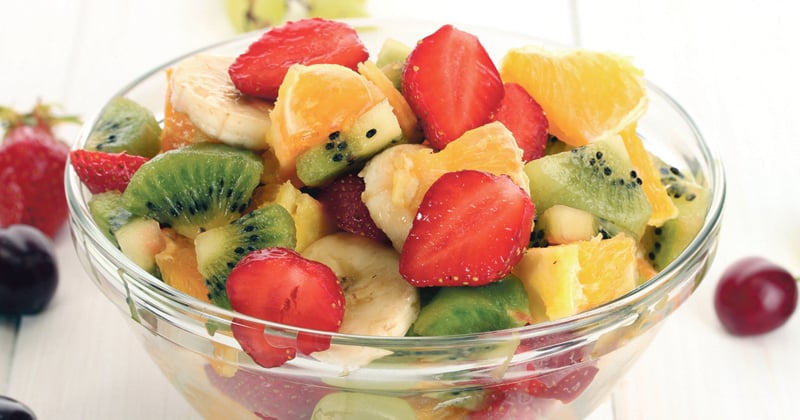 Salade de fruits au vin doux