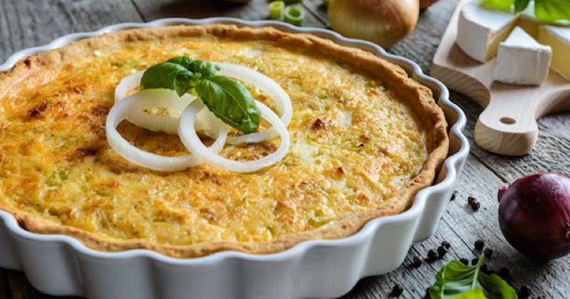 Quiche au camembert et poireau