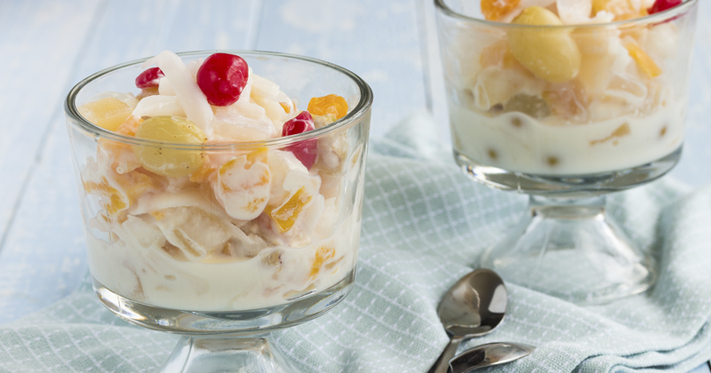 Salade de fruits au lait de coco