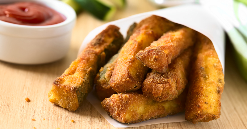 Frites de courgettes au parmesan et herbes de Provence