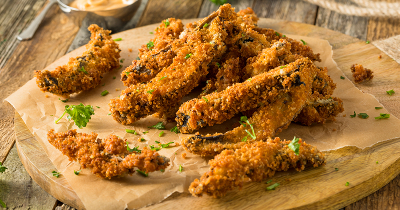 Frites d'aubergines croustillantes