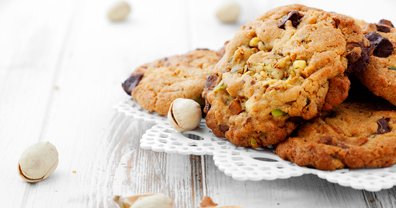 Cookies au chocolat et à la pistache