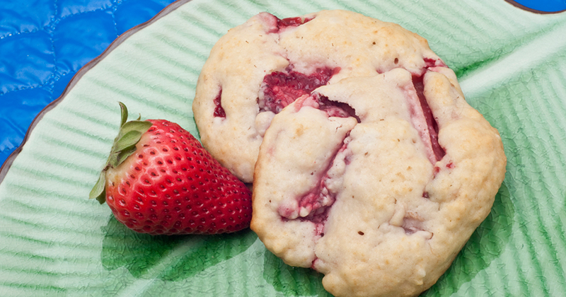 Cookies aux fraises et au chocolat blanc