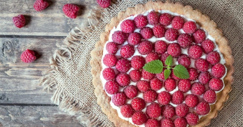 Tarte framboises et ricotta