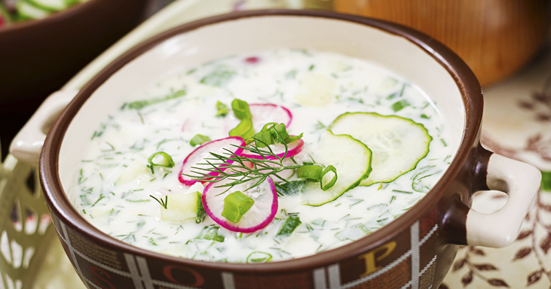 Gaspacho de concombre au lait de coco